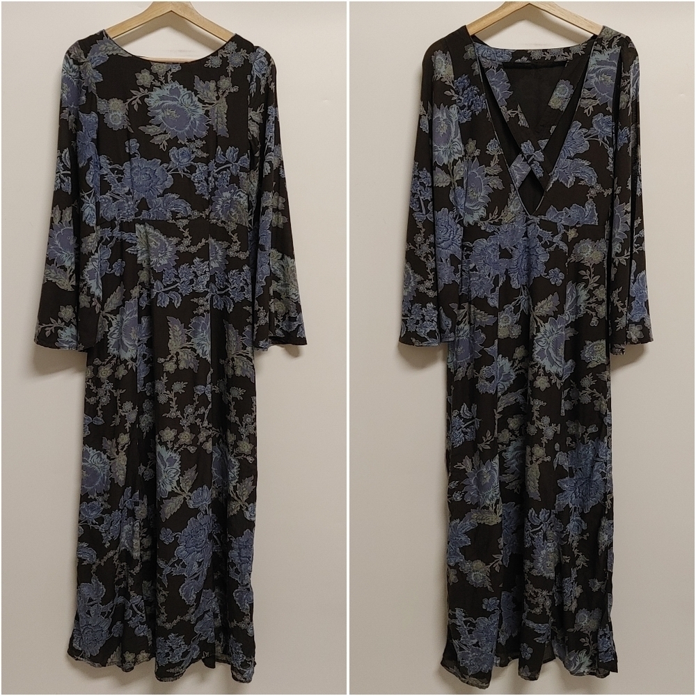 Free People Melrose Floral Bell Sleeve Dress